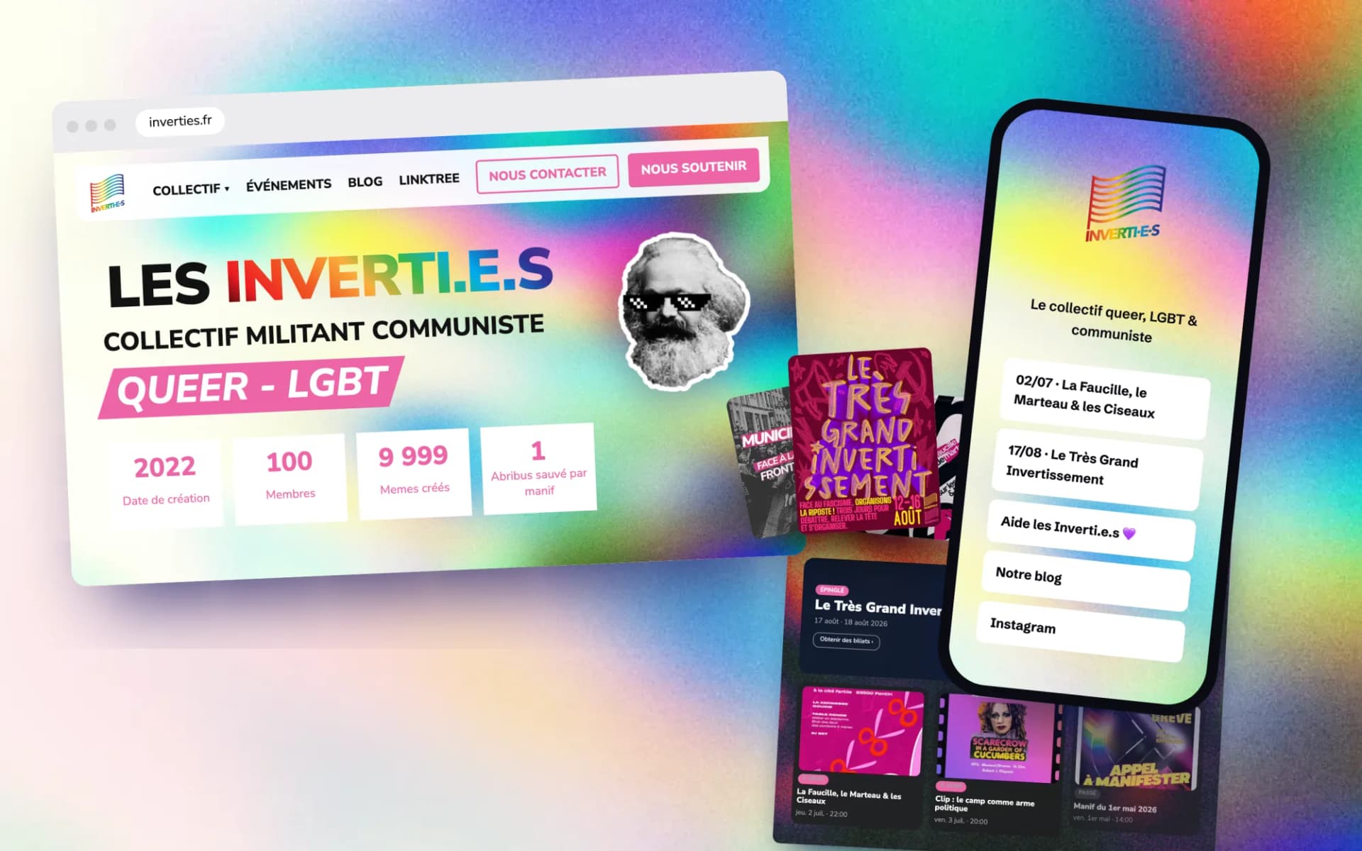 Les Inverti.e.s : les écrans du projet